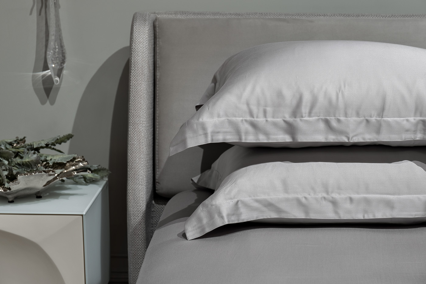 Простыня Сопрано на резинке 180х200х30см серая Garda Decor 131SH-4250-PROS REZ SOPR SER