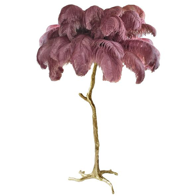 Торшер страусиные перья Feather Lamp A MODERN GRAND TOUR Сливовый by ImperiumLoft