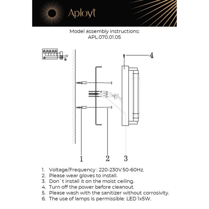 Бра APLOYT APL.070.01.05