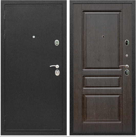 Дверь входная Graf Престиж Черный шелк / МДФ 16 мм ФЛ-243 Венге