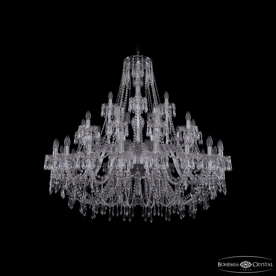 Люстра хрустальная 1403/20+10+5/460 Ni