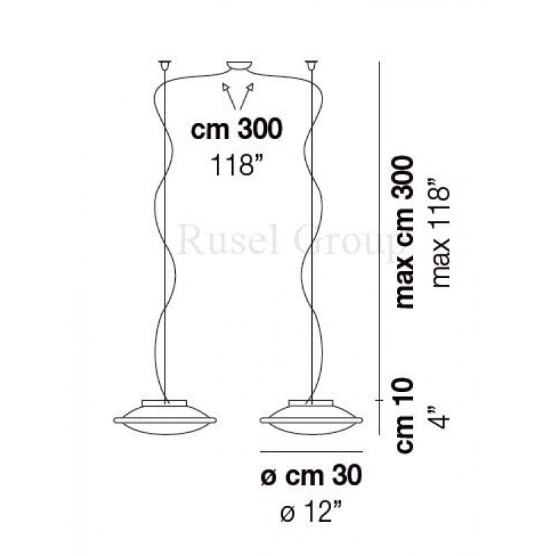 Подвесной светильник Vistosi STYLE SP 30 D2