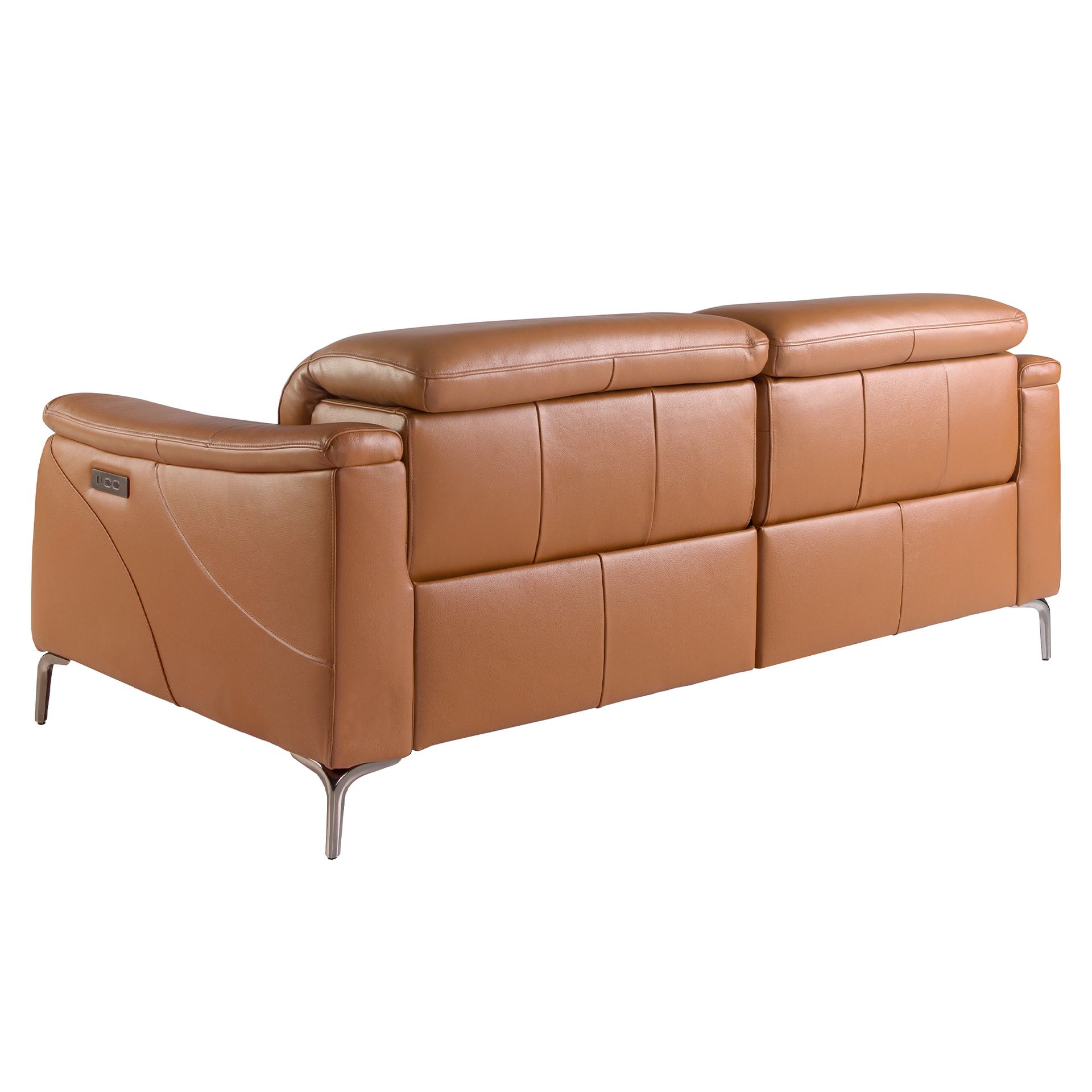 Диван 3-х местный с реклайнером 6181/KM6132-3P-M5676 из коричневой кожи Angel Cerda