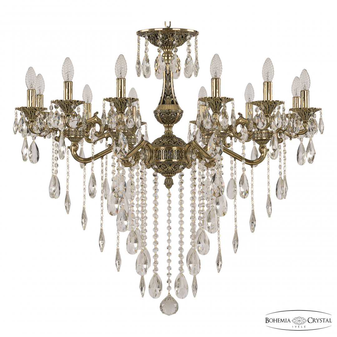 Люстра бронзовая с хрусталём 72106/12/350 B GB