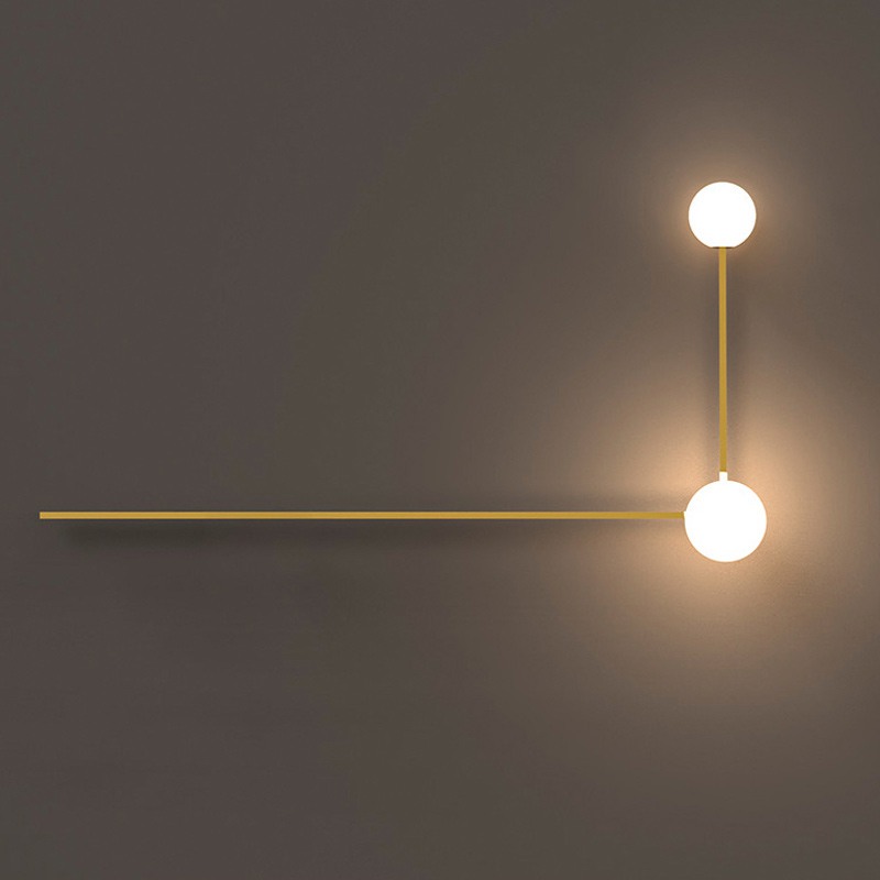 Настенный светильник LINES 2 золото by ImperiumLoft