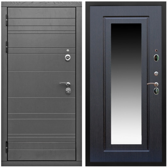 Дверь входная Graf Роял Вуд МДФ 10 мм Роял Вуд графит / МДФ 16 мм ФЛЗ-120 Венге