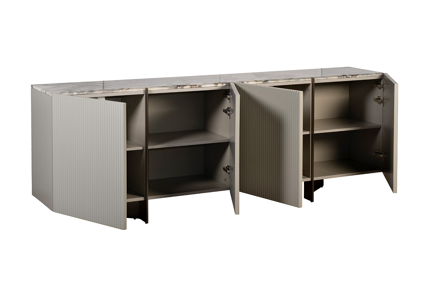 Комод с мраморной столешницей серый Garda Decor 58DB-21636