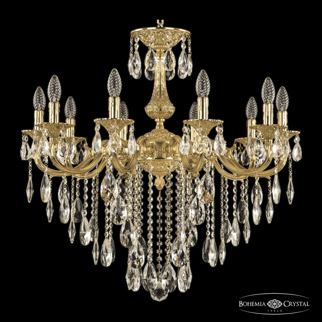 Люстра бронзовая с хрусталём 72101/10/250 B G