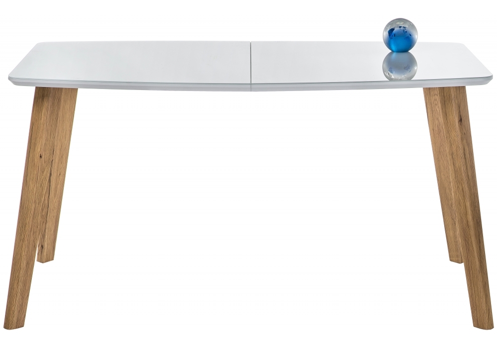 Стол стеклянный Woodville Серсея дуб монтана / белый 462079