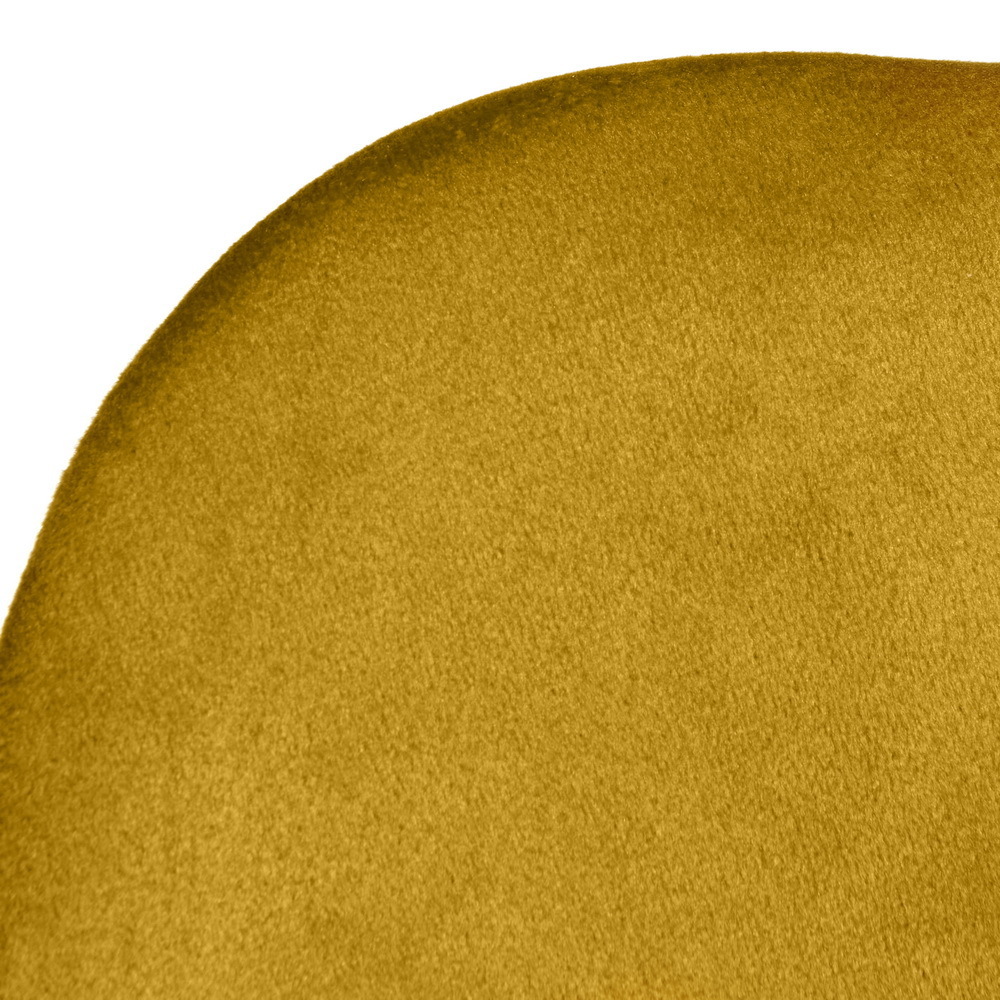 Стул Seven горчичный велюр с чёрными ножками Bradex Home RF 0252