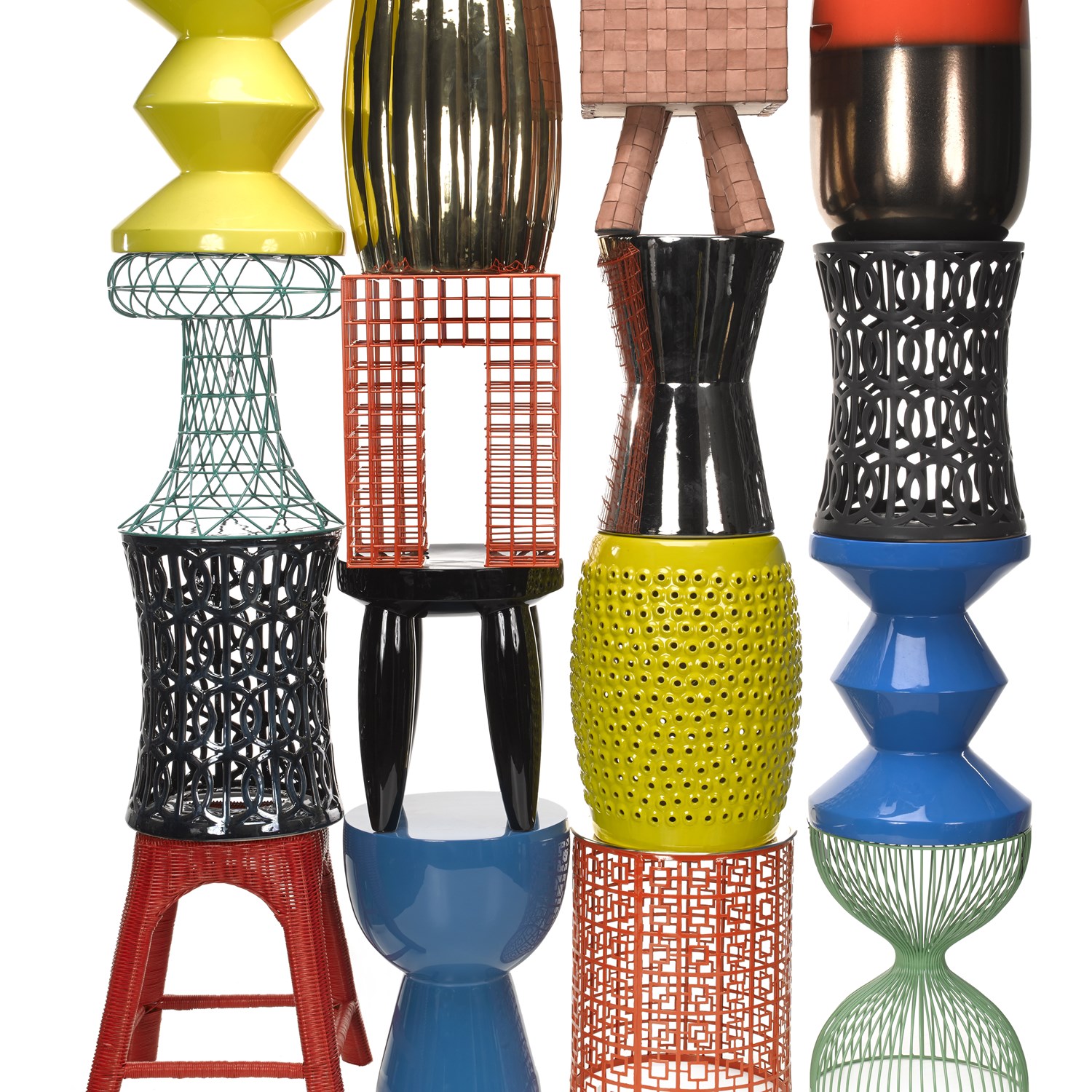 Приставной столик Pols Potten Zig Zag blue