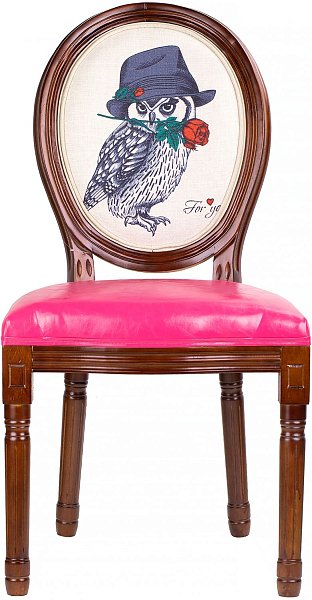 Стул Сова с розой Glasar 51-046