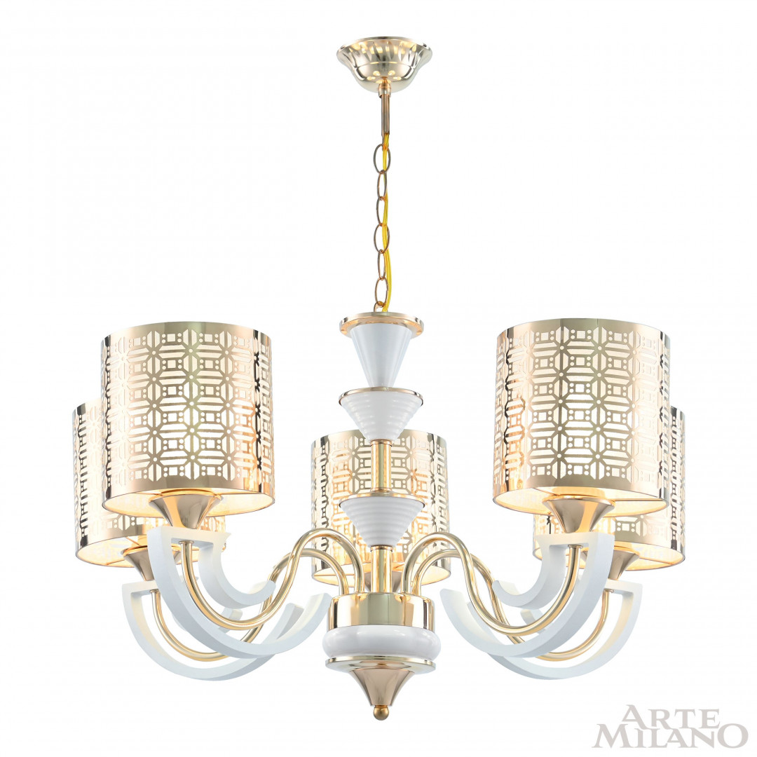 Люстра подвесная с плафонами 308857/5 Wh/Gd Arte Milano