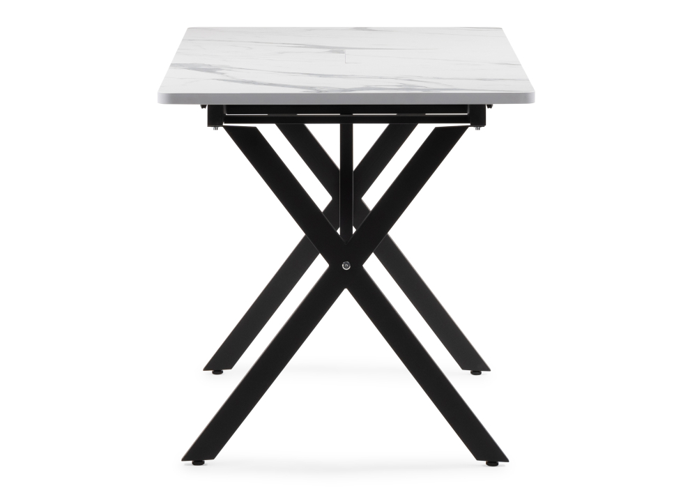 Стол деревянный Woodville Гурдун белый / черный 464908