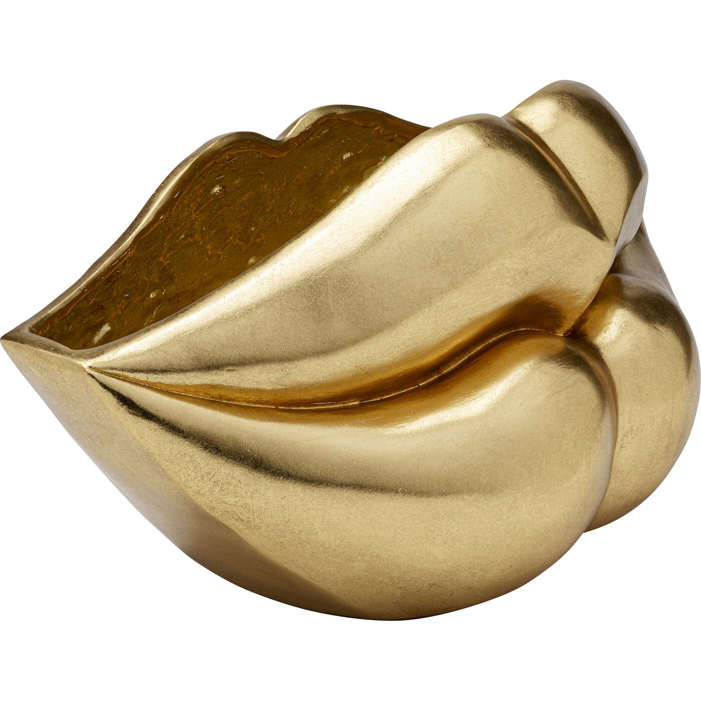 Кашпо Lips Gold 30cm KARE 57547