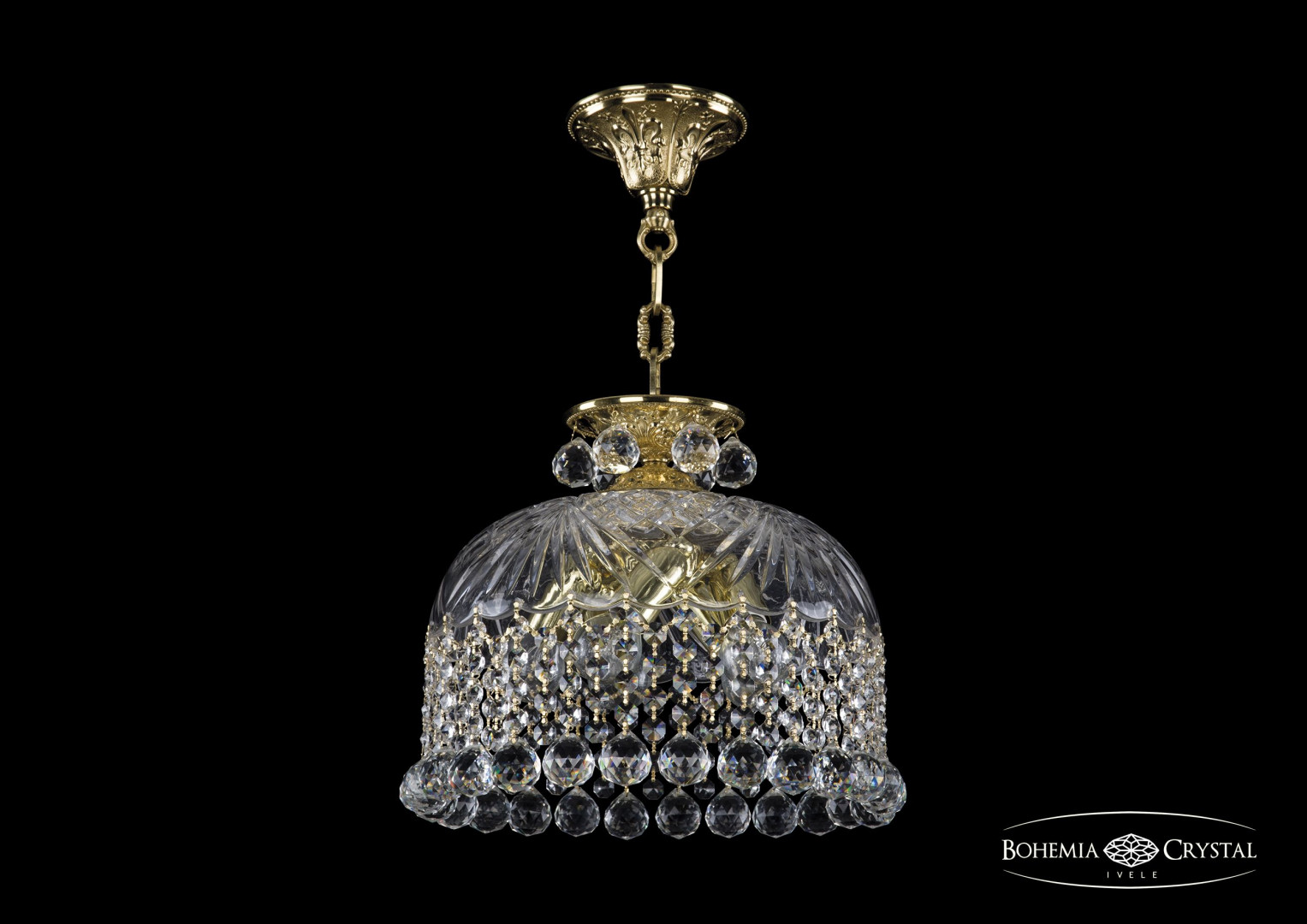 Подвесной светильник хрустальный 16781/30 G Balls Bohemia Ivele Crystal