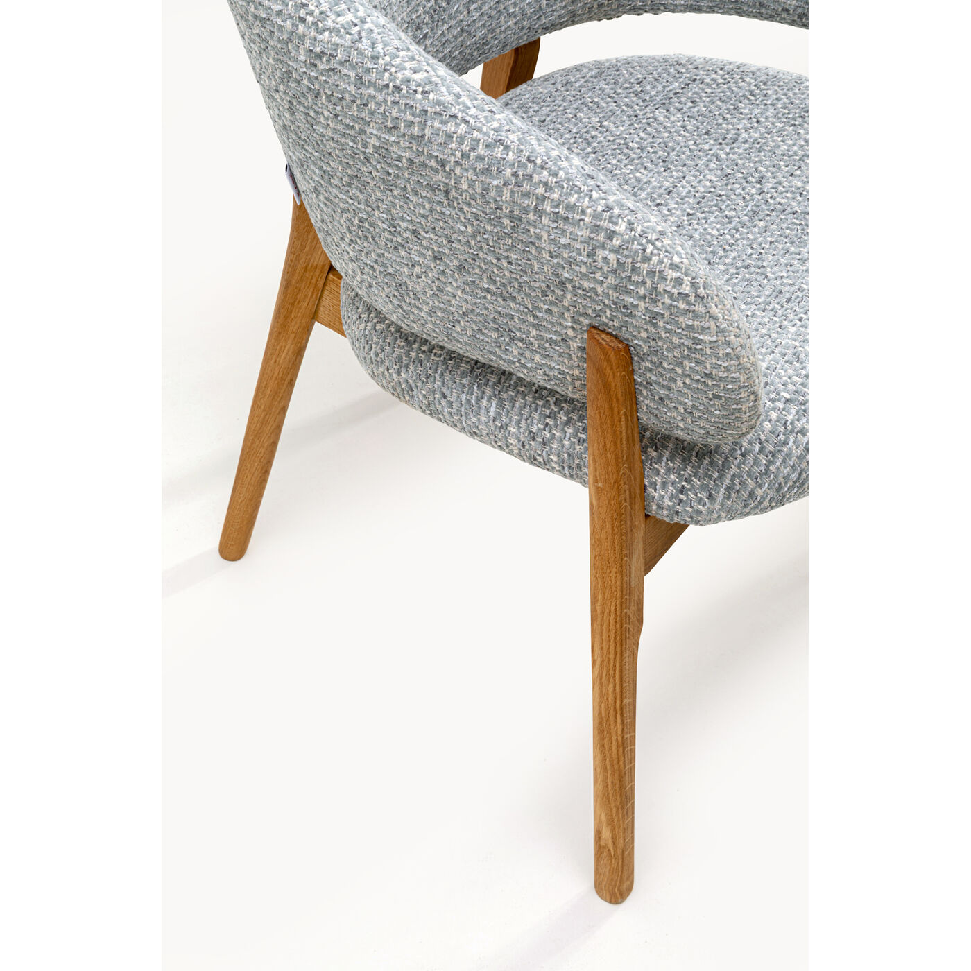 Стул с подлокотниками August Blue Melange KARE 71371