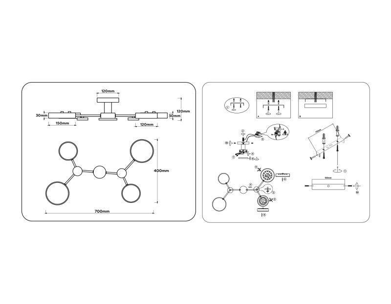 Люстра на штанге Ambrella Light FL4858