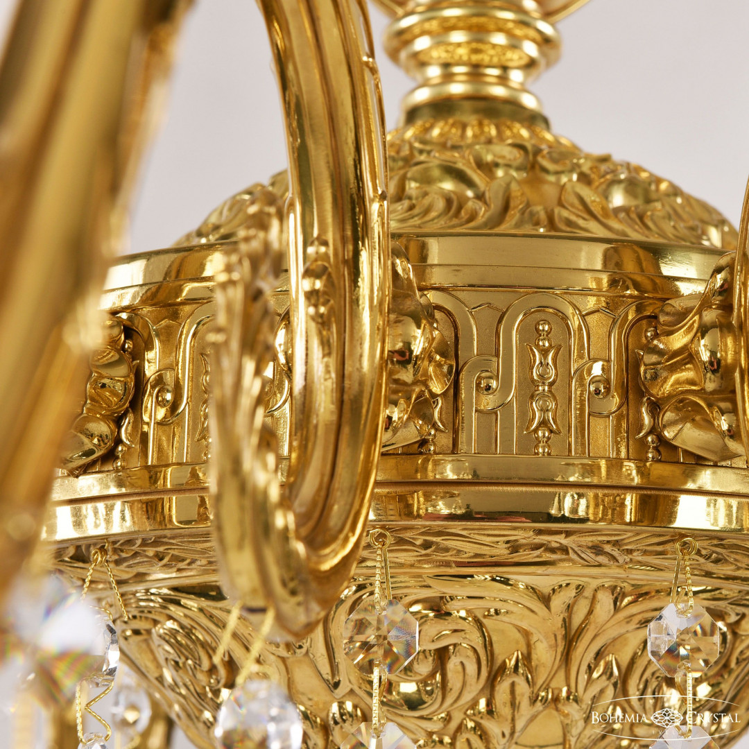 Люстра бронзовая с хрусталём 71401/12/360 A G FE1S