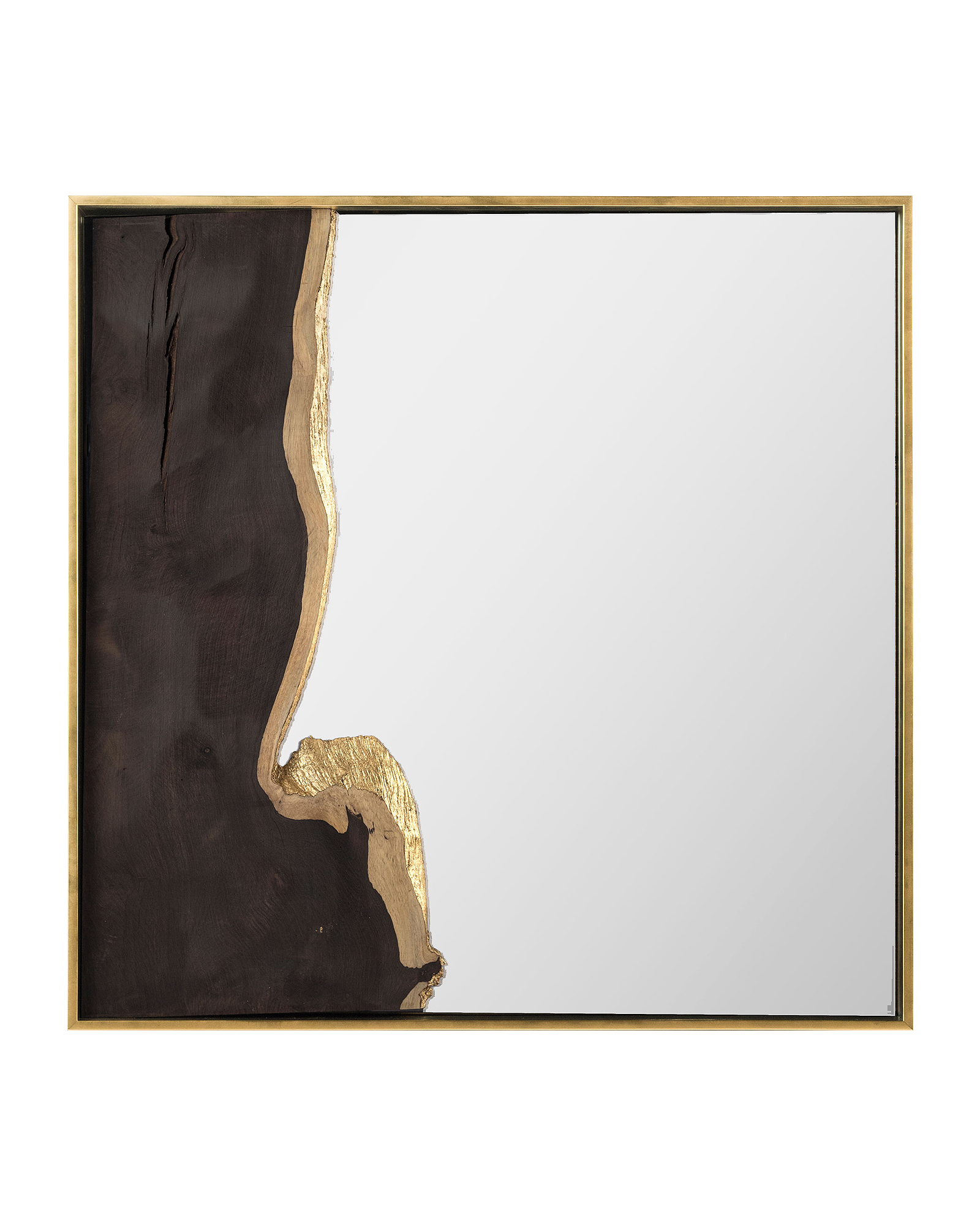 Панно из среза палисандра с зеркалом Fault Louvre Home 21H0347