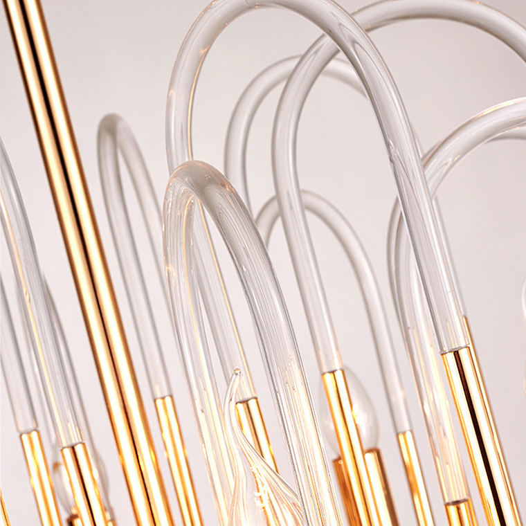 Люстра BRASS AND GLASS LOOP CHANDELIER D80 by ImperiumLoft