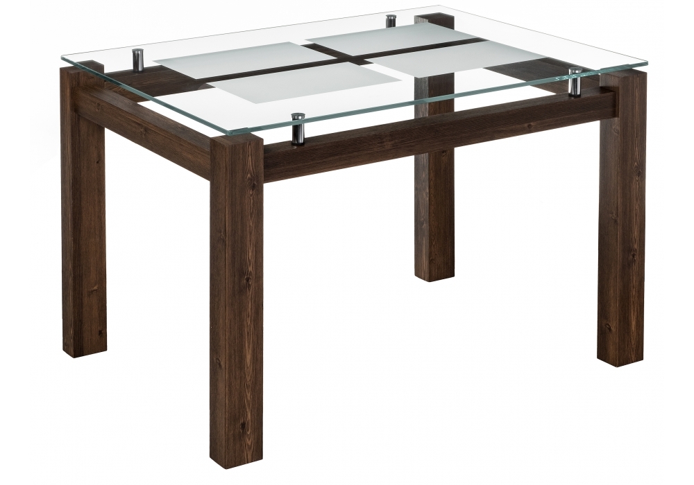 Стол стеклянный Woodville Бран кантри орех 462084