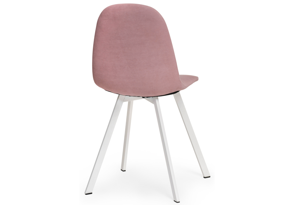 Стул Woodville Агот пыльно-розовый / белый каркас 464861