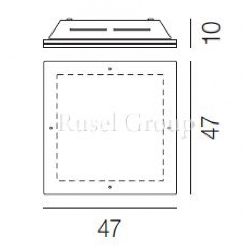 Потолочный светильник Vistosi QUADRA PP 47