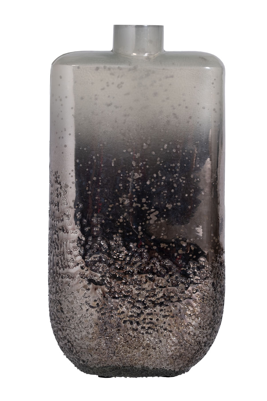 Ваза стеклянная серебристая Garda Decor 71PN-52210