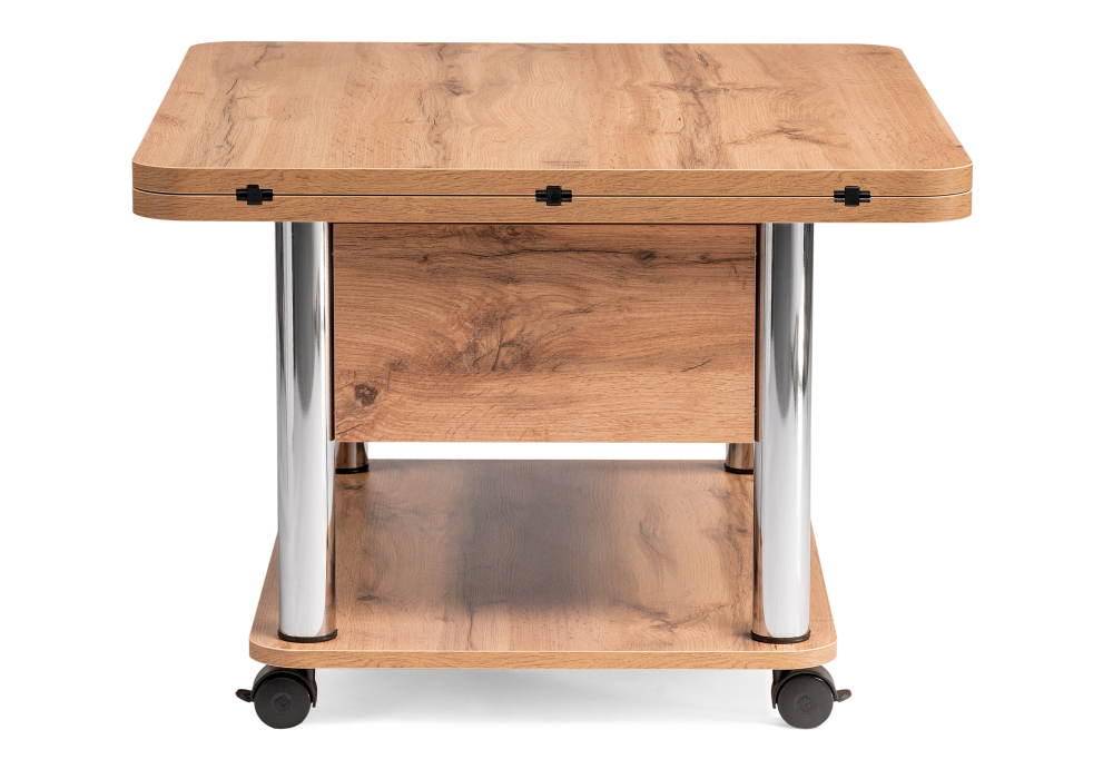 Стол-трансформер Woodville Виват дуб вотан / хром 490590