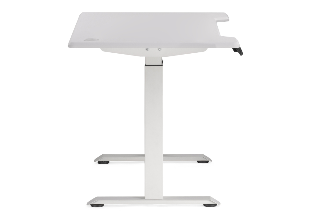 Стол Woodville Маркос с механизмом подъема 120х75х75 белая шагрень / белый 536634