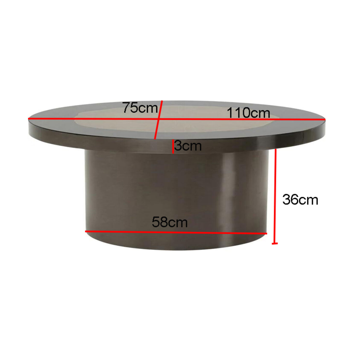 Стол кофейный Medallion 110x75cm KARE 70561