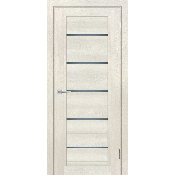 Межкомнатная дверь Graf ТЕХНО-809 графит сатинат Бьянко (2000 х 900)