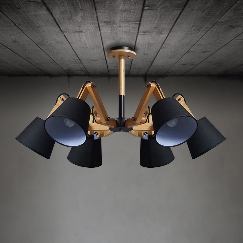 Люстра на штанге MECHANIC L6 Black by ImperiumLoft