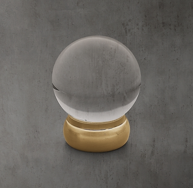 Ручка-кнопка Restoration Hardware Vintage d.2.5 Aged Brass