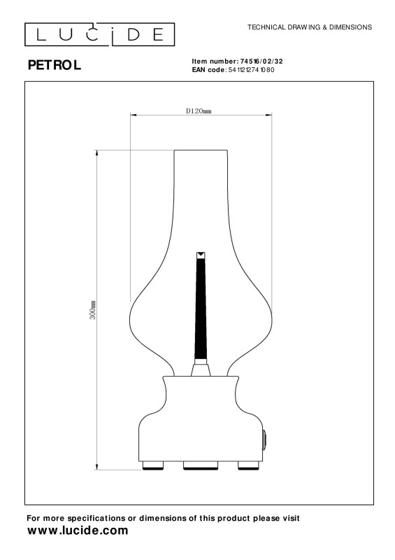 Детская настольная лампа LUCIDE 74516/02/32