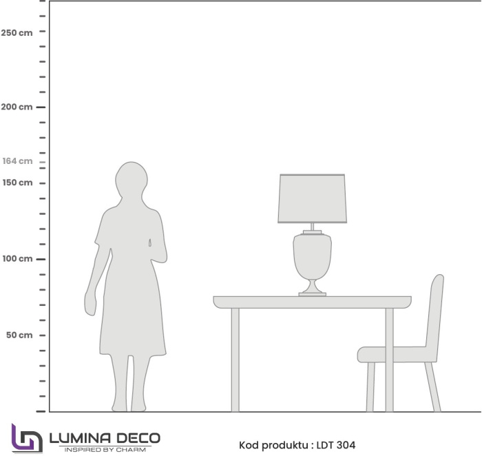 Интерьерная настольная лампа Lumina Deco LDT 304 F.GD+WT