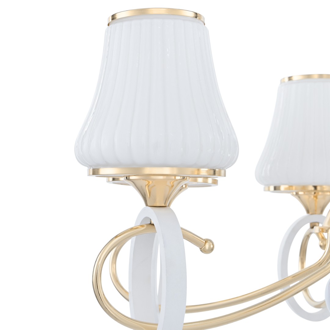 Люстра подвесная с плафонами 302387/5 Wh/Gd Arte Milano