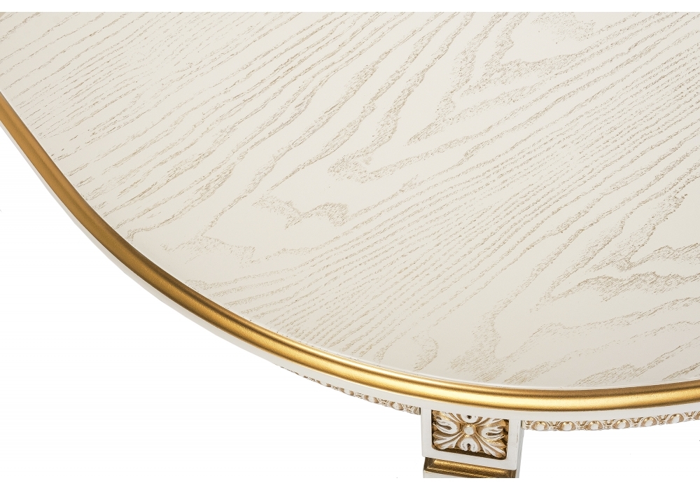 Стол деревянный Woodville Aviano 160(205)х100х76 молочный с патиной 438342