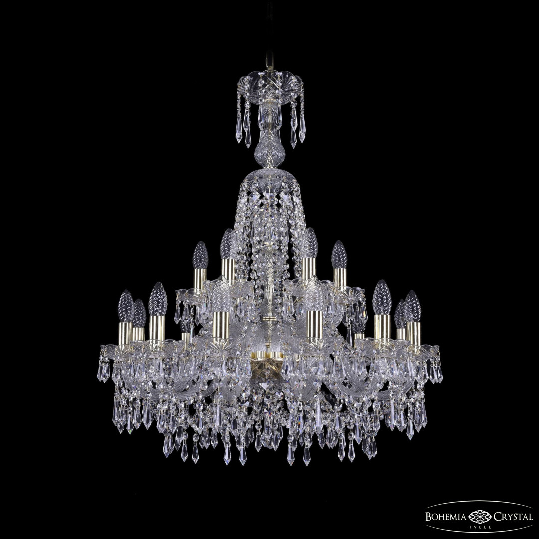 Люстра хрустальная 1403/12+6/240/XL-80 G