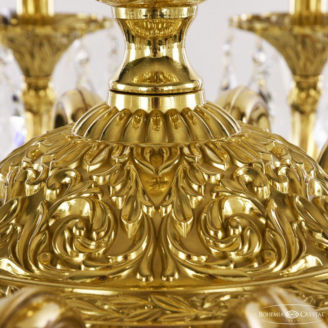 Люстра бронзовая с хрусталём 72101/16/360 A G