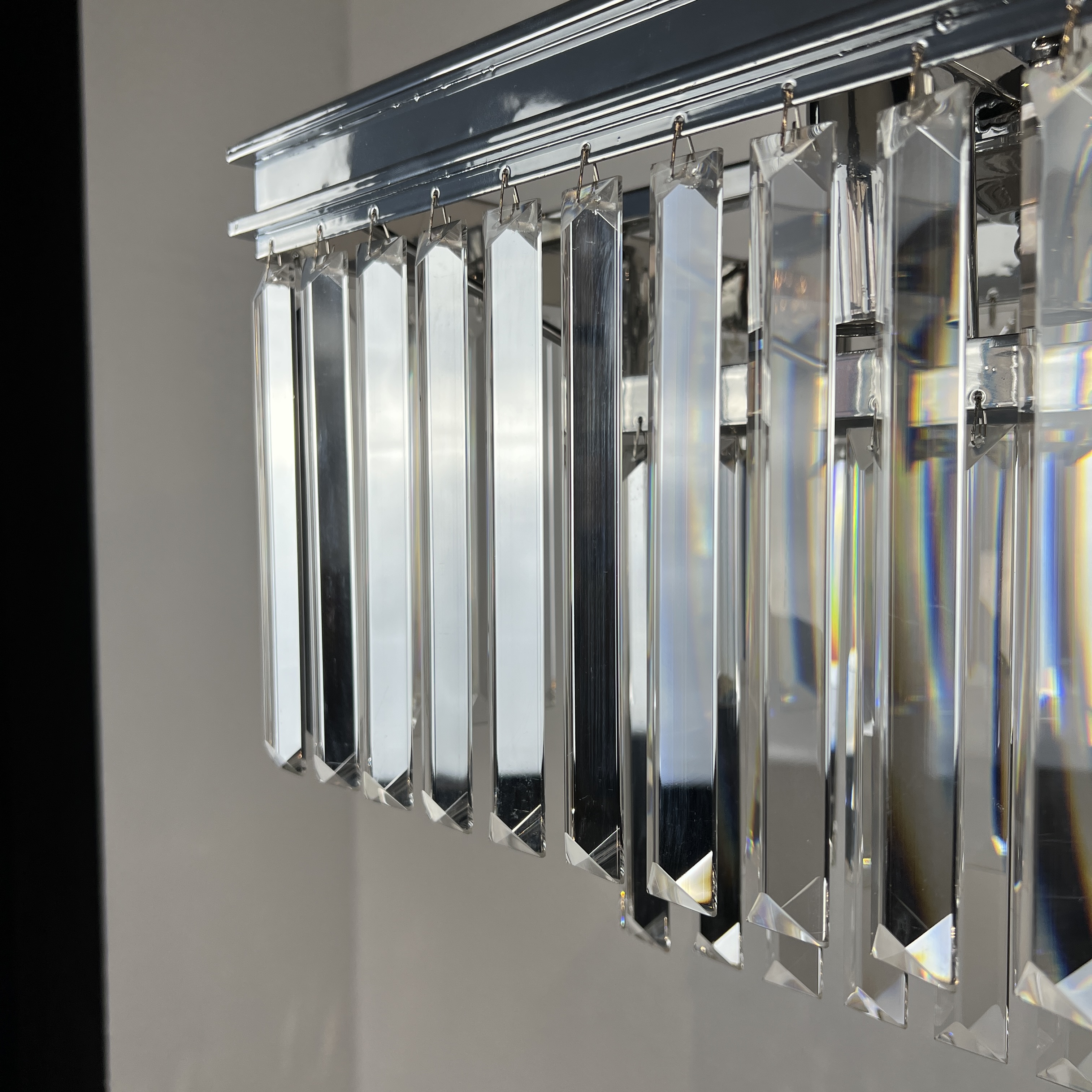 Люстра RH 1920S ODEON CLEAR GLASS FRINGE chrome 100 by ImperiumLoft