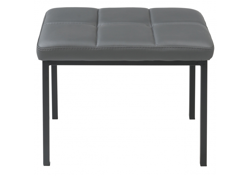Банкетка Woodville Дион кожзам темно-серый / черный матовый 424172