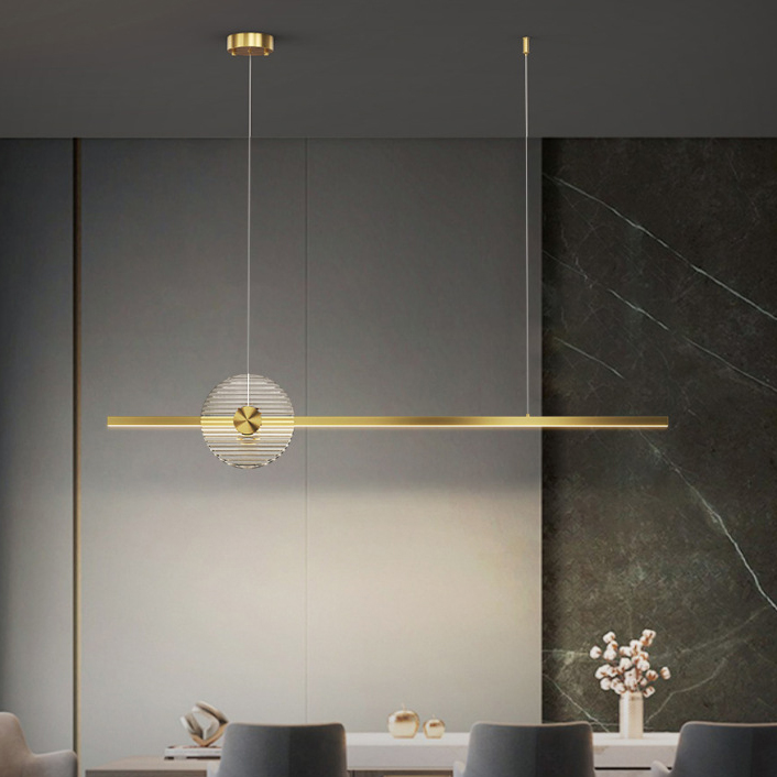Реечный, рядный светильник ZVI L160 Brass by ImperiumLoft