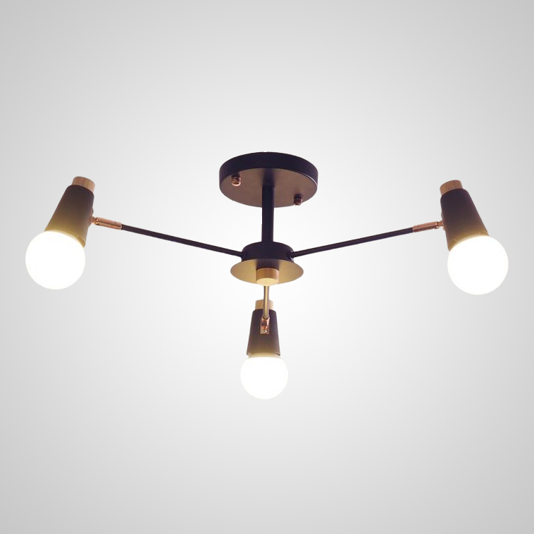 Потолочная люстра ROTARY L8 Black by ImperiumLoft