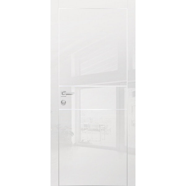 Межкомнатная дверь Graf HGX-4 Белый глянец (1900 х 550)