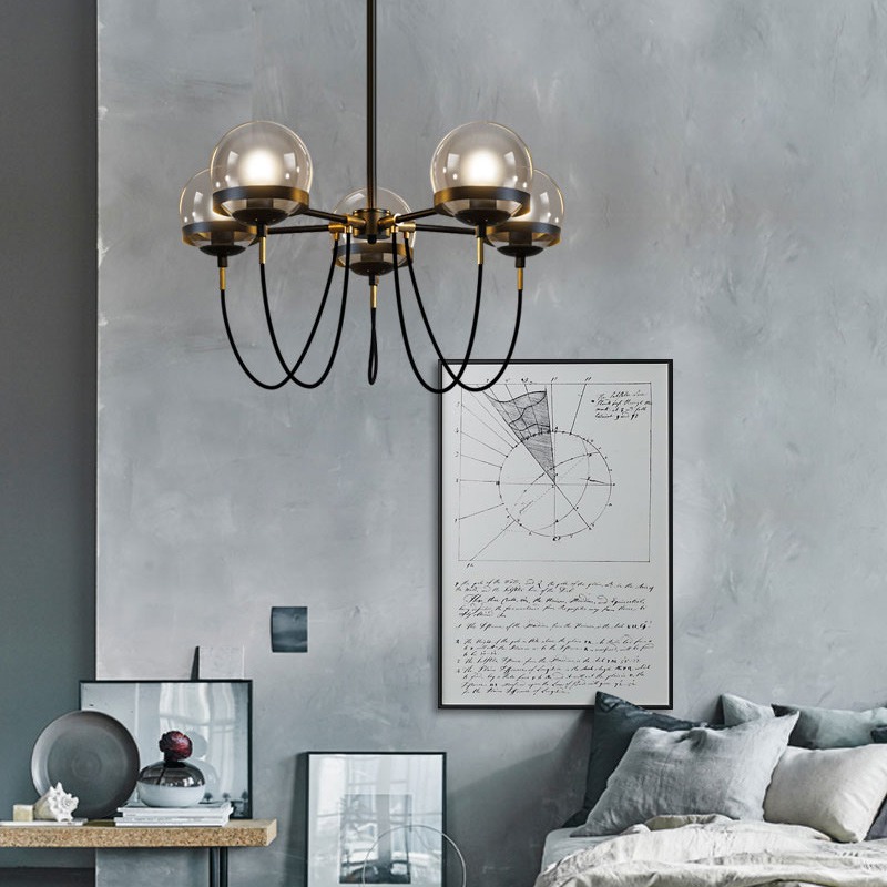 Потолочный светильник ORBIT L8 Black by ImperiumLoft