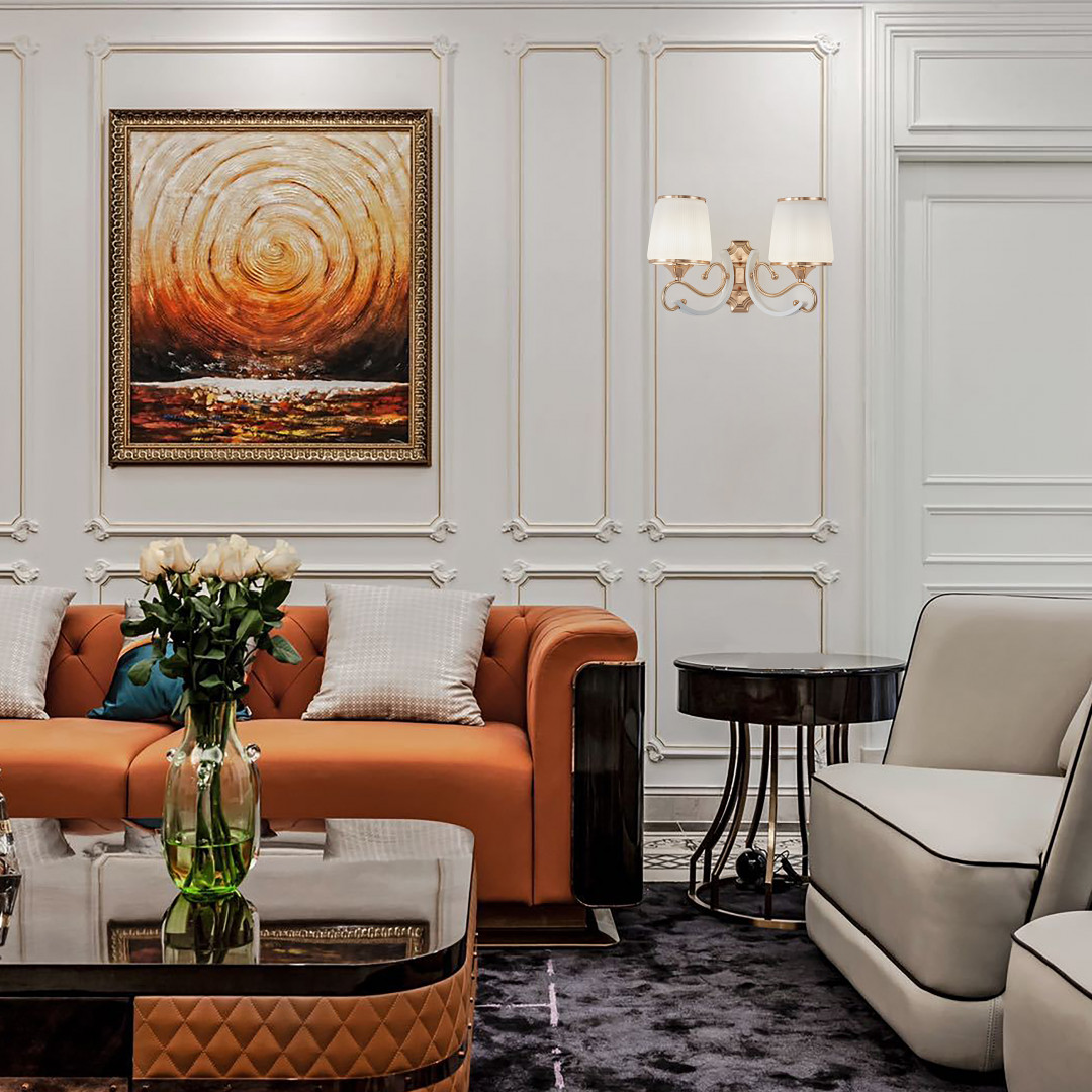 Бра с плафонами 303857/2W Wh/Gd Arte Milano