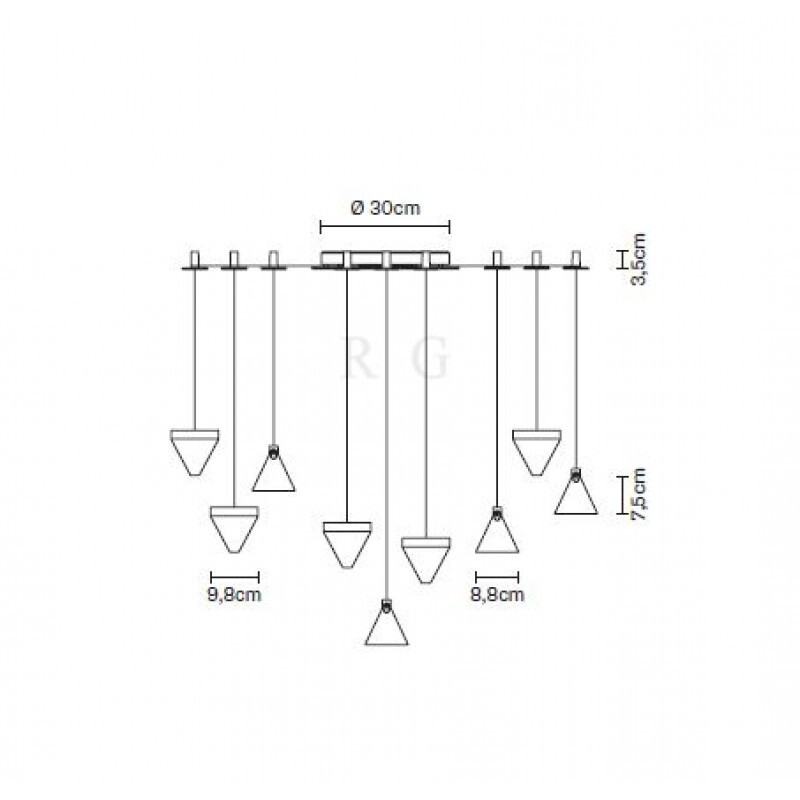 Подвесной светильник Fabbian Tripla F41 G05 21