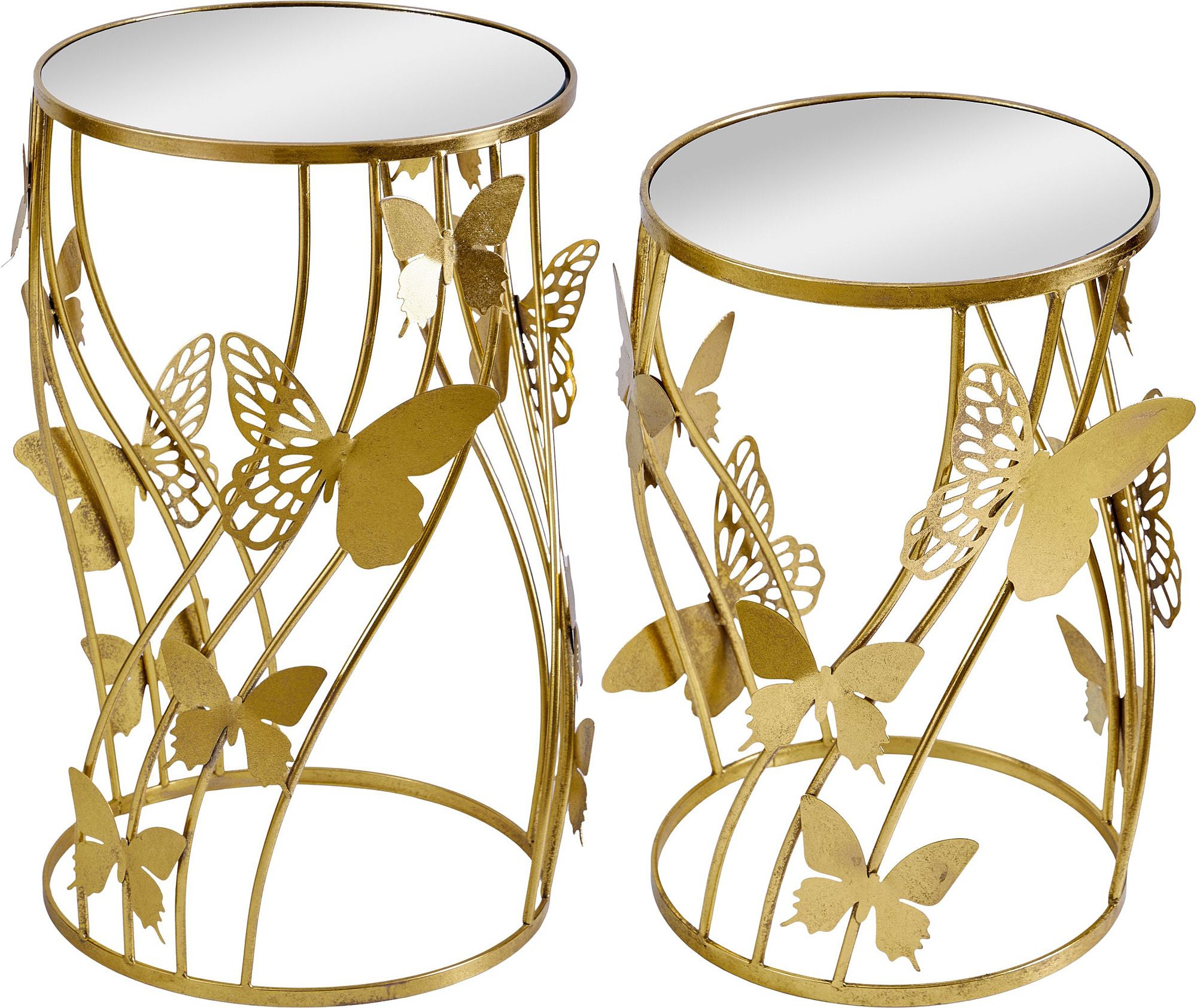Столики интерьерные с бабочками, набор Glasar 57-293